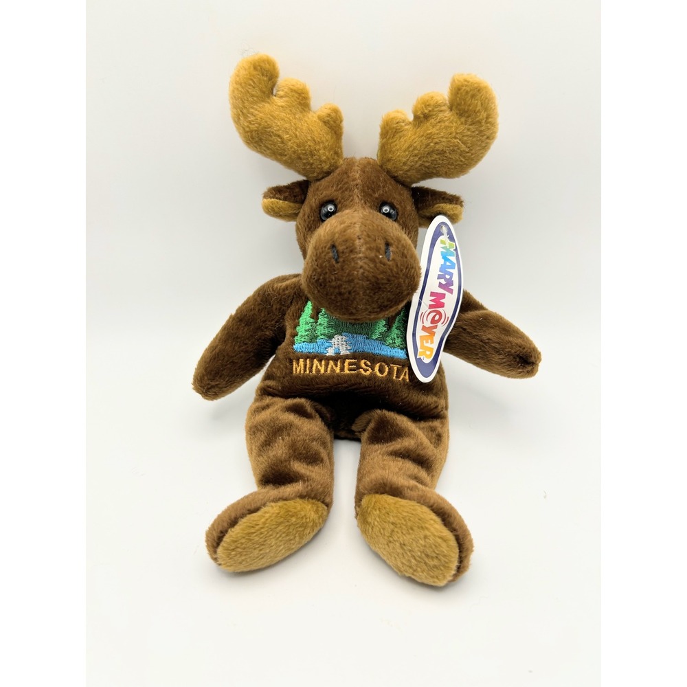 Mary Meyer Minnesota Moose Plush Stuffed Animal Souvenir Bean Bag 21506 NWT 9"